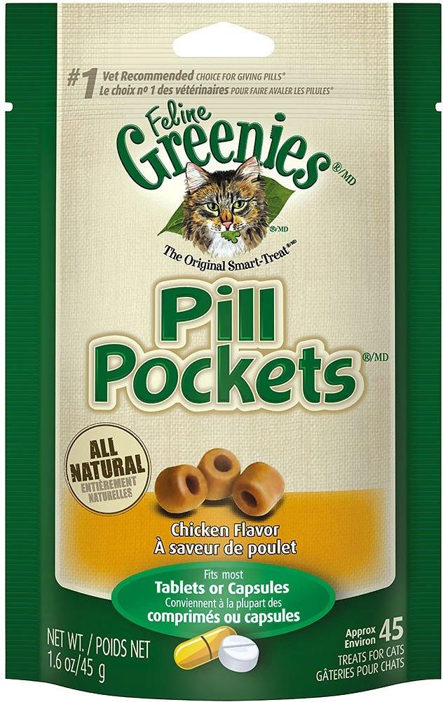 Chicken Flavor Feline Greenies Pill Pockets Greenies Pill Pockets