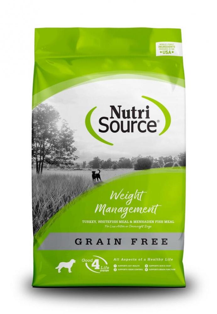 NutriSource Grain Free Turkey Whitefish Weight Management Recipe Dog Food Monroe MI Scally Waggs Pet Supplies