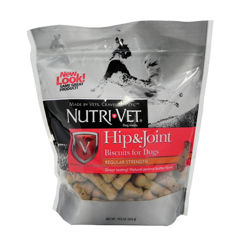 Nutri-Vet Large Dog Hip & Joint Peanut Butter Biscuit Dog Treats