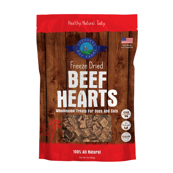 Shepherd Boy Farms Beef Hearts Freeze Dried Treats