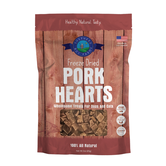 Shepherd Boy Farms Freeze Dried Pork Hearts Treats