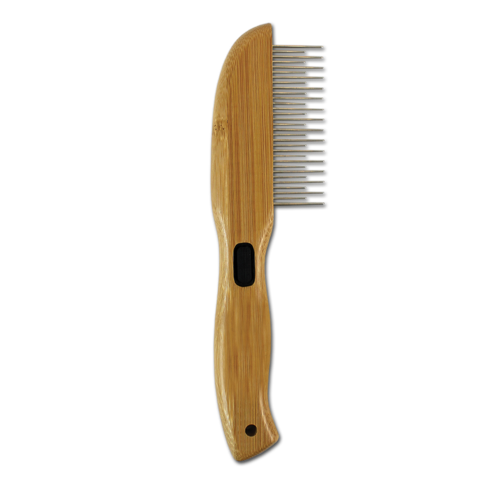 Bamboo Groom Rotating Pin Comb with 31 Rounded Pins