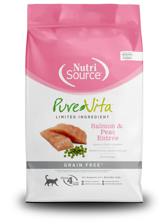 NutriSource® PureVita™ Grain Free Salmon & Peas Entrée Dry Cat Food (12 LB)