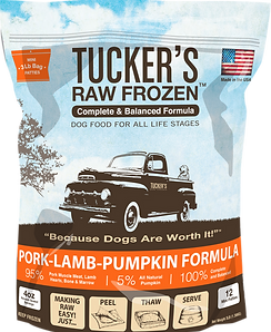 Tucker's Pork-Lamb-Pumpkin Complete and Balanced Raw Diets for Dogs (20 lb)