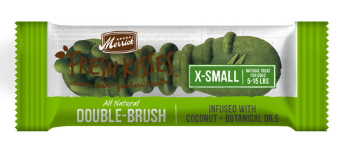 Merrick Fresh Kisses Grain Free Coconut Oil and Botanicals Extra Small Dog Treat Box