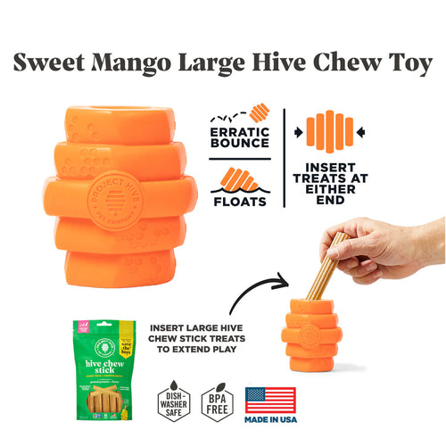 Project Hive Pet Company Hive Chew Dog Toy - Tropical Coconut Scent