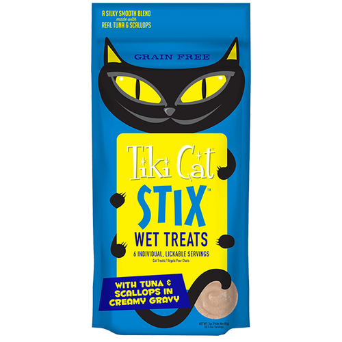 Tiki Cat® STIX™ Tuna & Scallops Cat Treats (3 oz case of 12)