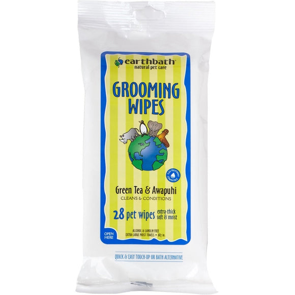 EARTHBATH GROOMING WIPES (28 COUNT VANILLA/ALMOND)