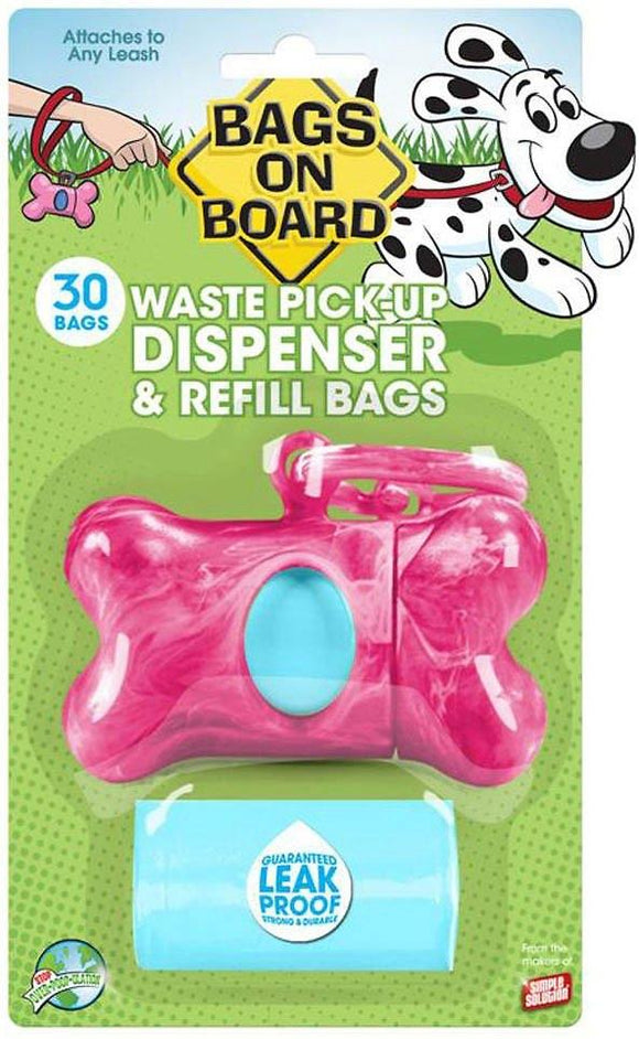 Bags on Board Pink Bone Dispenser