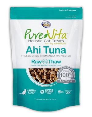 PureVita Grain Free Freeze Dried Ahi Tuna Liver Delights Holistic Cat Treats
