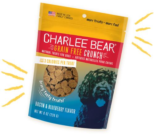 Charlee Bear Grain Free Crunch Bacon & Blueberry Dog Treats
