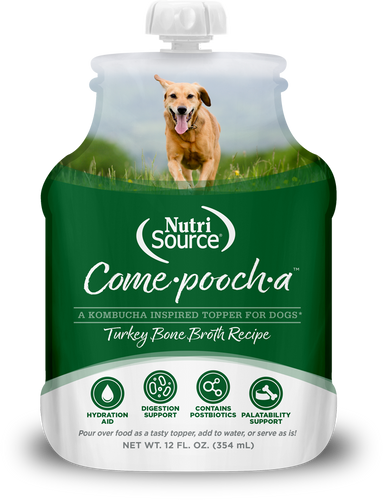 NutriSource Come-pooch-a Turkey Bone Broth for Dogs (12 oz)
