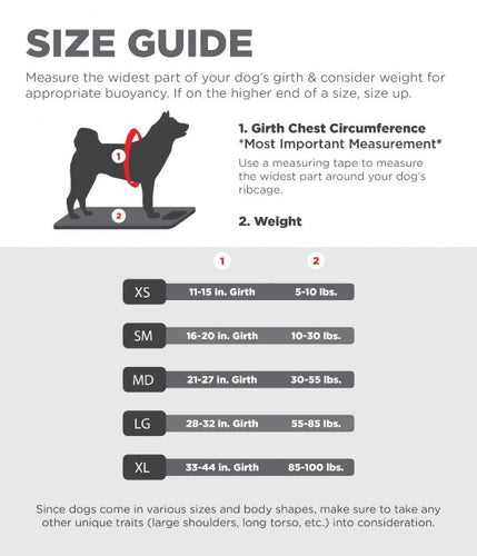 Outward hound granby dog life jacket size chart clearance