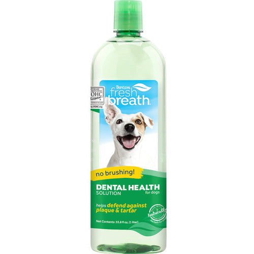 TropiClean Fresh Breath Dental Health Solution for Dogs (33.8-oz)